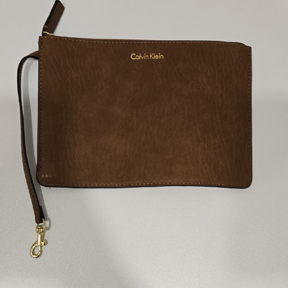 Calvin Klein Chocolate Brown Clutch **NWOT**